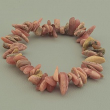 картинка Браслет натурального камня из родохрозита, розовый от магазина Wolves