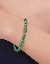 картинка Элитный браслет на руку Из натурального камня Кошачий глаз (зелёный) от магазина Wolves