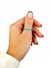 картинка Элитное кольцо Из натурального камня Кошачий глаз (зелёный) от магазина Wolves
