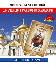 картинка Ладанка-Молитва-Оберег с иконой от инфекционных заболеваний Божьей Матери Всецарица от магазина Wolves