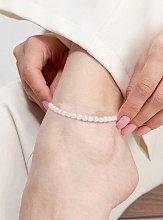 картинка Элитный браслет на ногу Из натурального камня Коралл (Белый)  от магазина Wolves