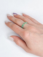 картинка Элитное кольцо Из натурального камня Изумруд от магазина Wolves