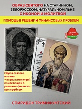 картинка Помощь в финансовых проблемах образ и икона с молитвой Спиридону Тримифунтскому от магазина Wolves