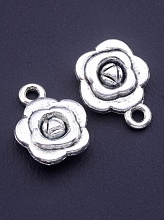 картинка Подвеска в форме розы цвет серебро 12 штук от магазина Wolves