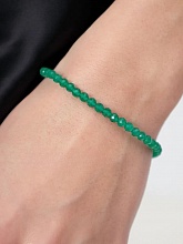 картинка Элитный браслет на руку Из натурального камня Циркон (зелёный) от магазина Wolves