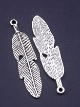 картинка Кулон Перо цвет серебро 4 штуки от магазина Wolves