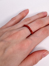 картинка Элитное кольцо Из натурального камня Коралл (Красный) от магазина Wolves