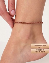 картинка Элитный браслет на ногу Из натурального камня Авантюрин (коричневый)  от магазина Wolves