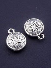 картинка Кулон монеты с гравировкой цвет серебро 13 штук от магазина Wolves